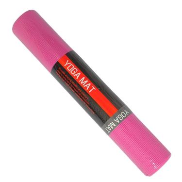 Imagem de Tapete Fitness Yoga Mat Rosa para Yoga em EVA 170x60cm 4mm - LiveUp-Unissex