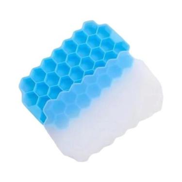 Imagem de Forma De Gelo De Silicone Reutilizável Livre De BPA Com Tampas, Bandej