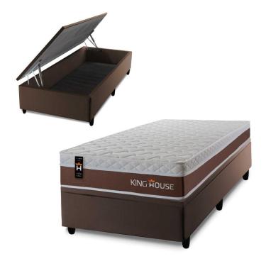 Imagem de Cama Box Baú Venice 96x203 com Molas Ensacadas King House