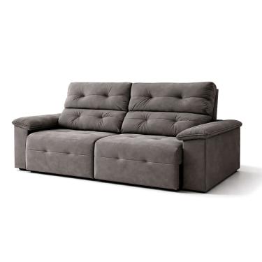 Imagem de Sofá Bulgaria Retrátil e Reclinável 3 Lugares 1,90m Suede Premium American Prime