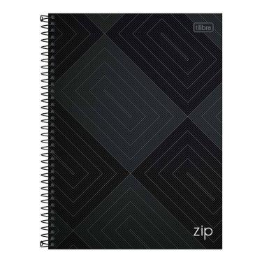 Imagem de Caderno Espiral Universitário Zip Retângulo 10 Matérias Preto - Tilibra