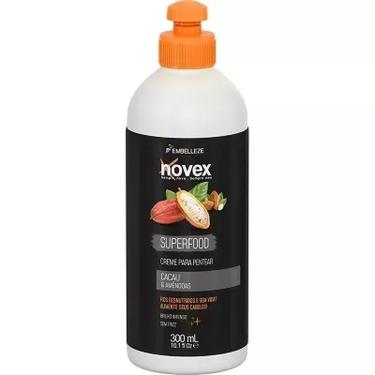 Imagem de Creme de Tratamento Nutrição 300ml Novex Superfood Cacau e Amêndoas Antifrizz