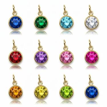 Imagem de Pingente ponto de luz redondo 5mm ouro 18k 750 - Virs, Branco