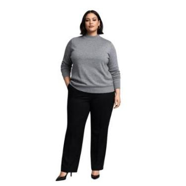 Imagem de Suéter Tricô Gola Alta Feminino City Lady by Facinelli Plus Size 658125 Cinza-Feminino