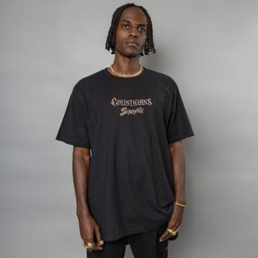 Imagem de Camiseta Oversized Corinthians Sabotage Masculina - Surf Center, Preto