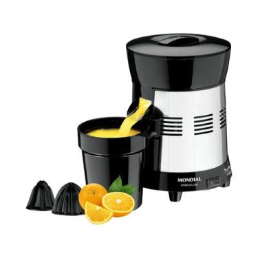 Imagem de Espremedor de Frutas E-10 Inox 250W 1L Preto/Prata - MONDIAL, Preto e 