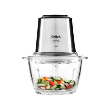 Imagem de Processador Philco Inox Glass Copo De Vidro 1,2L Função Pulsar 350W PP