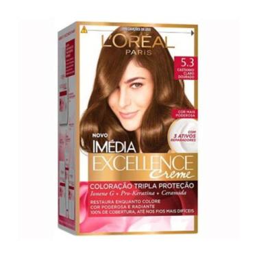 Imagem de Imédia Excellence Tinta Creme 5.3 Castanho Claro Dour - L'Oreal