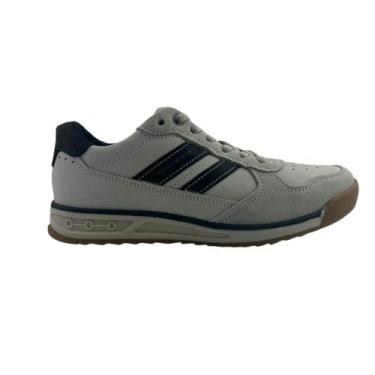 Imagem de Sapatênis Masculino Pegada 112504 Anilina, Branco, Preto, 42