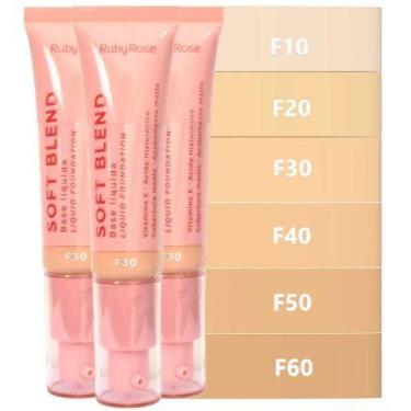 Imagem de Base liquida Soft Blend Acabamento Matte - Ruby Rose, F20