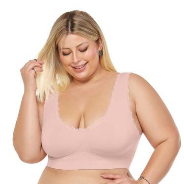 Imagem de Top Renda Bojo Removível Plus Size Zee Rucci 0300-075, Blush, G1