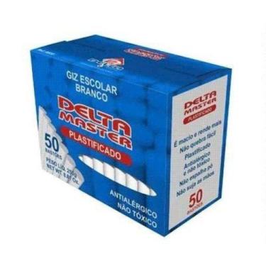 Imagem de Giz Escolar Delta Master Plast. 50 Un Branco