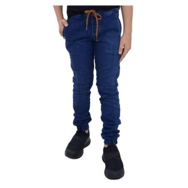 Imagem de Calça Infantil Masculina Dipopini Jogger Squash Azul - CIM11, Azul, 10