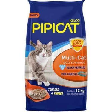 Imagem de Areia Sanitária Kelco Pipicat Multicat 12 Kg