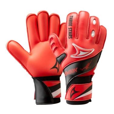Imagem de Luva de Goleiro Juvenil Three Stars Keeper Palma Vermelha