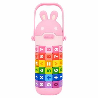 Imagem de Garrafa Infantil Térmica com Tabuada 430ml Rosa - Sihcar