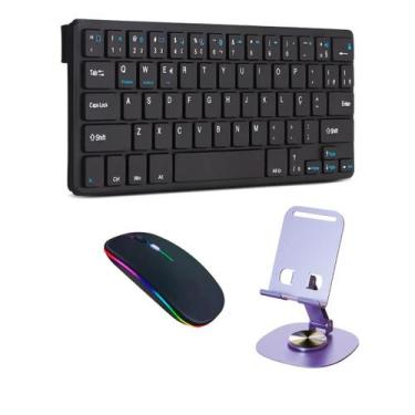 Imagem de Teclado E Mouse Sem Fio Suporte Compatível Para iPad 9ª Geração A2602 
