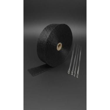 Imagem de Fita Térmica Preta 10m + 4 Abraçadeiras Inox - Congratulations Store