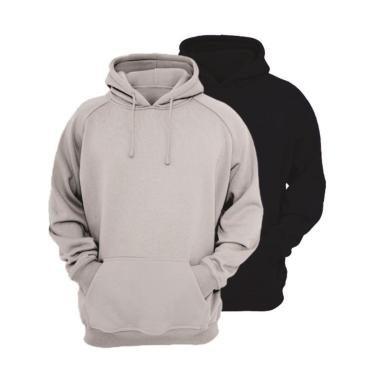 Imagem de Kit 2 Moletons Feminino Ragor Algodão Capuz Bolso Conforto-Feminino