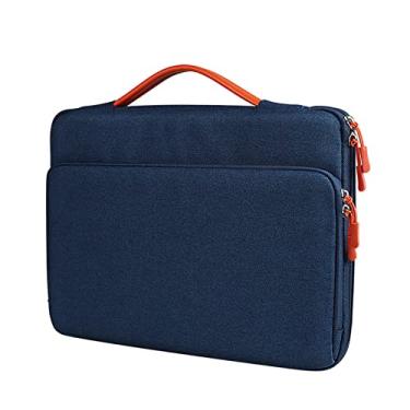 Imagem de Elonglin Capa Case Protetora para Notebook MacBook Pro 13 Polegadas 16 Polegadas Bolsa para Laptop Sem Estampa Repelente de Água Azul Marinho 14,1/15,4 polegadas