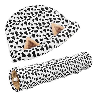 Imagem de 01 02 015 Túnel de brinquedo para gatos, lavável, 118 cm, tubo dobrável para brincar de gato, design de meia lua, desmontar para filhotes