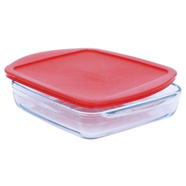 Imagem de Assadeira Quadrada Vidro Extra Resistente com Tampa 1600ml - Vitrizi