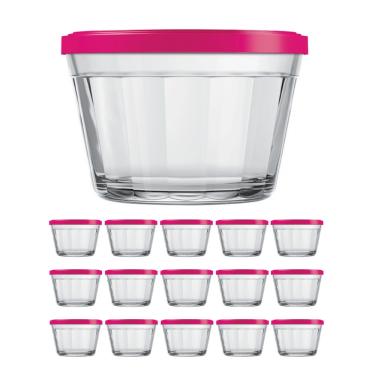 Imagem de Kit Pote Copo Americano C/Tampa Cor Sortida 350ml Nadir 15Un