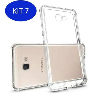 Imagem de Kit 7 Capa Capinha Anti Shock Transparente Samsung Galaxy J5