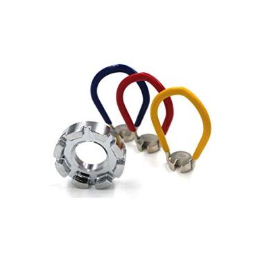 Imagem de Tsurpcao Kit de ferramentas de bicicleta com chave de raio de 4 unidades - Aro de raios de roda de bicicleta 6 em 1