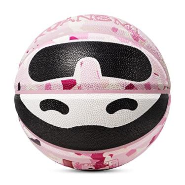 Imagem de Kuangmi Camo basquete masculino oficial tamanho 7 (75 cm), bola de basquete camuflagem interna e externa, rosa