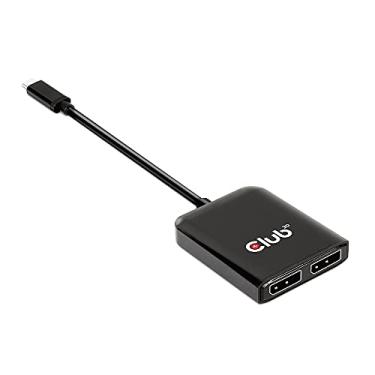 Imagem de Club 3D Adaptador de monitor múltiplo de 2 portas USB tipo C para DisplayPort dupla 4K 60Hz divisor - USB tipo C para DisplayPort MST hub Dual 4K 60Hz-CSV-1555