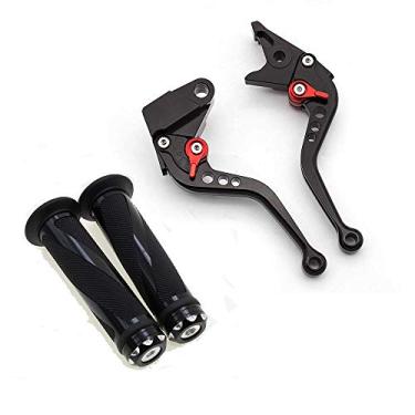Imagem de Conjunto de alavancas de freio de embreagem Krace para Suzuki Honda Kawasaki Yamaha Aprilia KTM Triumph BMW Ducati Short ajustável (147 mm) Acessórios de peças com guidãoKrace Kawasaki Z250SL 2016-2017,NINJA 250R 2008-2012 preto KX-147-S