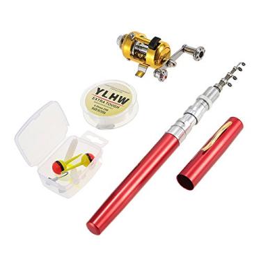 Imagem de Tingpai Pesca Rod Reel Combo Set telescópico portátil Bolso Pen Pesca Rod Pólo + Reel liga de alumínio linha de pesca io iscas Iscas Jig Hooks