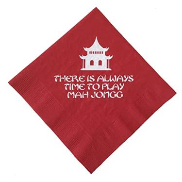 Imagem de Mah Jongg Mahjong guardanapos para bebidas coquetéis tamanho 20 papel