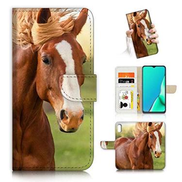 Imagem de para iPhone XR, capa de telefone carteira projetada com flip, A24055 Horse 24055