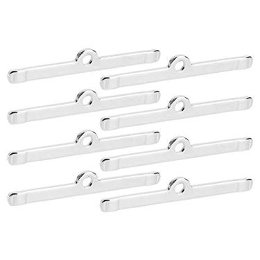 Imagem de 8 peças cromadas 4 3 4 polegadas tampas de válvula barras espalhadoras apto para Chevy 283 305 327 350 sbc tampas de válvula para parafusos de tampa Pinos de arco para Chevy