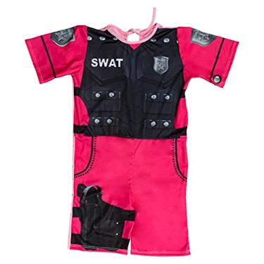 Imagem de Fantasia Policial Rosa Infantil Curta Menina (G 9-12)