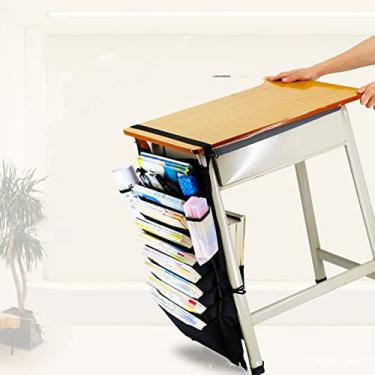 Imagem de Bolsa de Livros para Pendurar na Escrivaninha, Porta-copos de Mesa Antiderramamento Com Organizador para Pendurar Em Sala de Aula