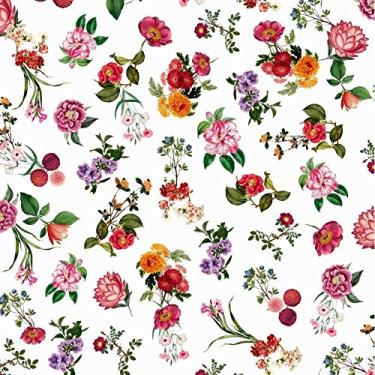 Imagem de Papel De Parede Infantil Brincar 3651 Vinílico Floral Branco