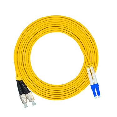 Imagem de Jeirdus Cabo de fibra óptica de modo único LC para FC Duplex 9/125 de 10 metros LC para FC Cabo de Fibra Óptica Jumper LC-FC