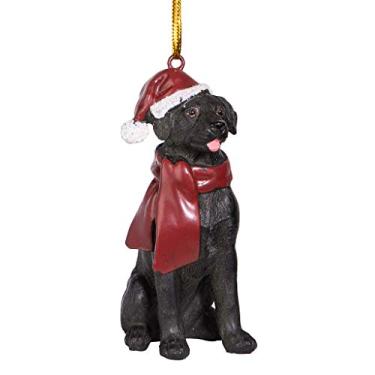 Imagem de Design Toscano Ornamento de árvore de Natal para cães de Natal Labrador Retriever, 7,6 cm, colorido