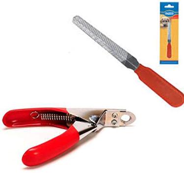 Imagem de Alicate de unha tipo guilhotina e lixa de unha para cães e gatos Chalesco - corta e apara unha cachorro e gato