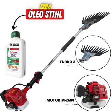 Imagem de Derriçadeira Premium Kawashima KWD2600T2 Haste 110cm Motor M2600 25cc e Mãozinha Garra...