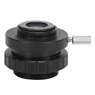Imagem de Adaptador de lente de microscópio, revestimento óptico SZMCTV 1/3 adaptador de câmera de microscópio de alta definição para microscópio estéreo trinocular para câmera para laboratório