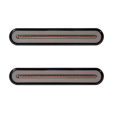 Imagem de Astra Depot Para-choque traseiro duplo para motocicleta Bagger montagem vertical lâmpada de haste LED integrada seta freio corrida luzes traseiras compatíveis com Harley