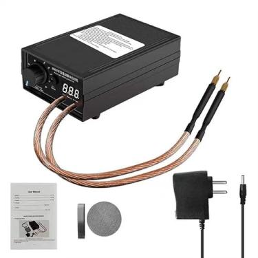 Imagem de Tomshin Máquina de solda de pontos de pulso duplo de alta potência de 8000 W para soldagem de baterias de celular de bateria de lítio 18650 e folha de níquel de 0,1-0,15 mm