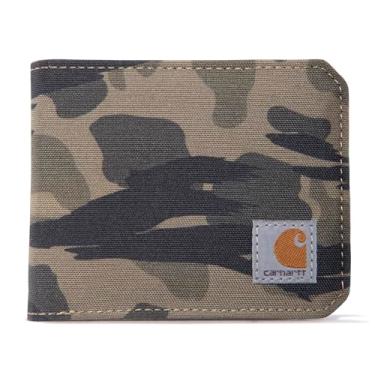 Imagem de Carhartt Pacote de presente masculino A0005780 com cinto e carteira, Pato de nylon (camuflagem de pato cego), One Size, Carteira dobrável e passe, carteiras duráveis, disponíveis em estilos de couro e