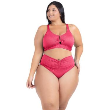 Imagem de Biquini Plus Size Feminino Moda Praia Decote Em U Dourado - Hype Modas