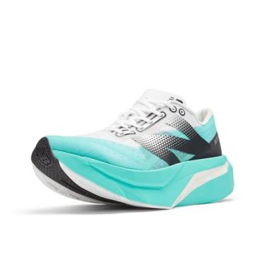 Imagem de New Balance Tênis de corrida feminino FuelCell Supercomp Elite V4, Jade, branco e preto, 10 Wide