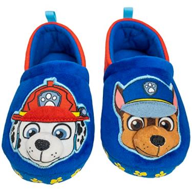 Imagem de Paw Patrol Pantufas infantis Chase Marshall, Skye Everest, tamanho infantil 5/6 a 11/12, Azul, vermelho, 5-6